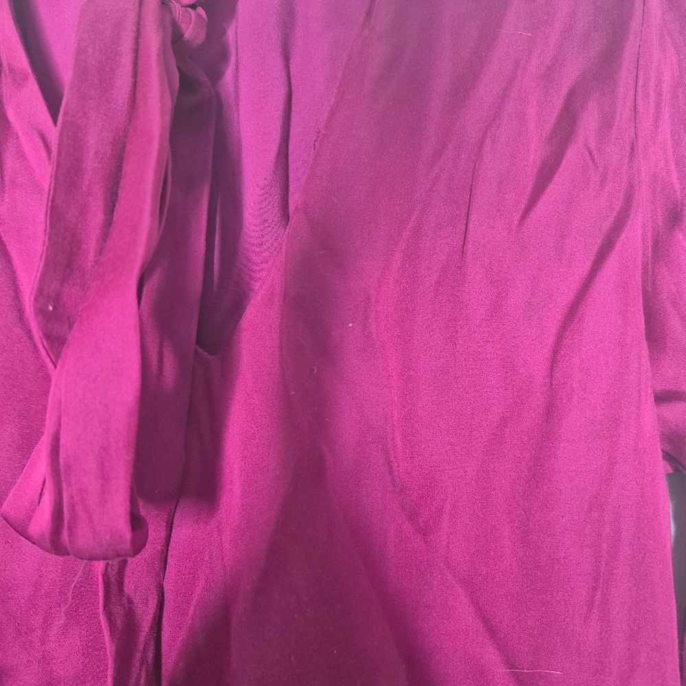 Rachel Zoe Pink Purple Blouse with Tie Front and Long Sleeves Size XS - Picture 5 of 5